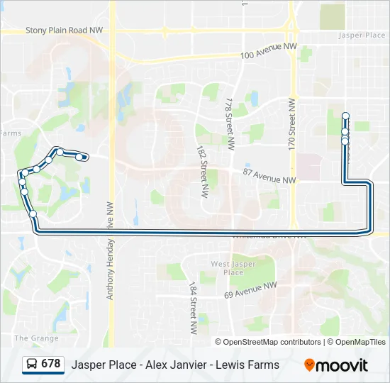 678 Bus Line Map