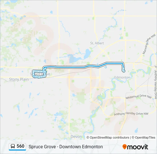 560 Bus Line Map
