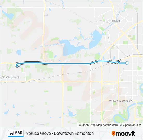560 Bus Line Map