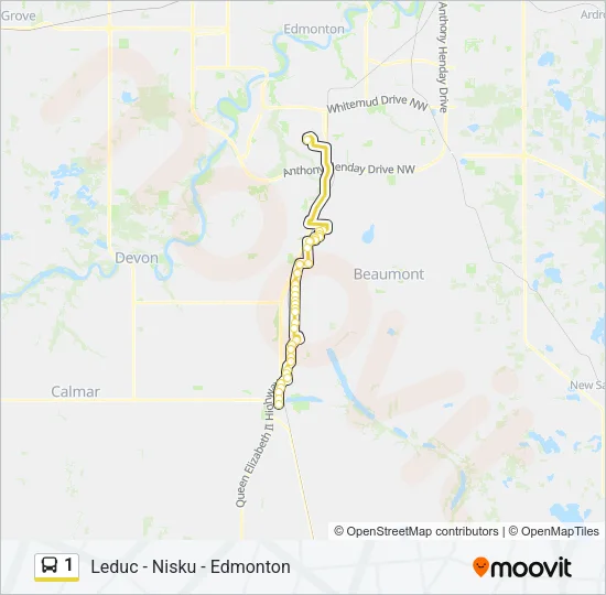 1 Bus Line Map