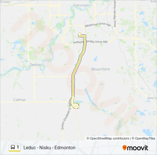 1 Bus Line Map