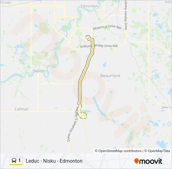 1 Bus Line Map
