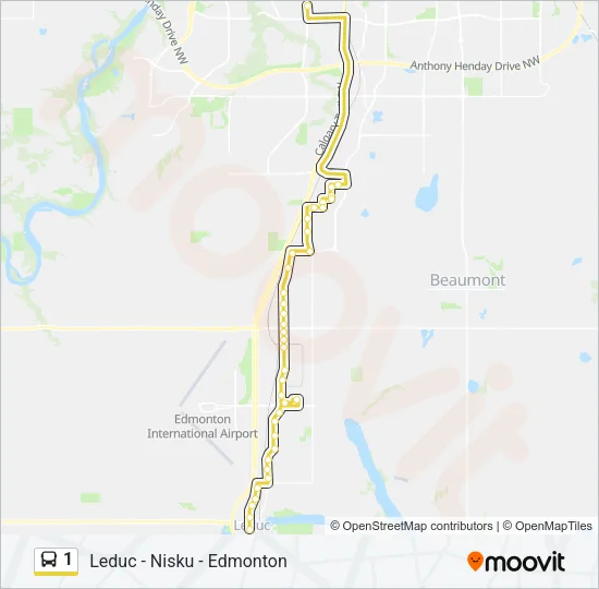 1 Bus Line Map