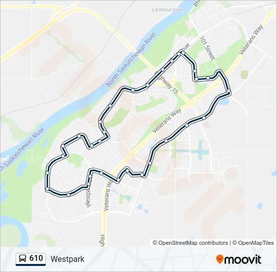 610 Bus Line Map