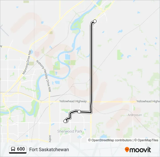 600 Bus Line Map