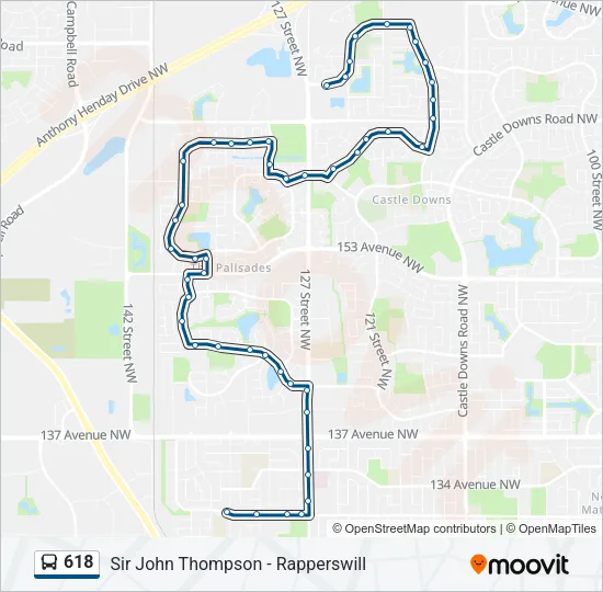 618 Bus Line Map