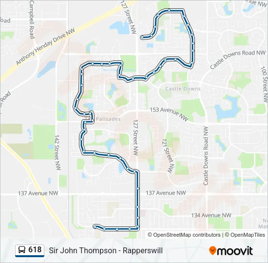 618 Bus Line Map