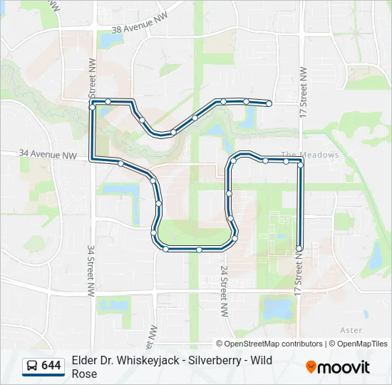644 Bus Line Map