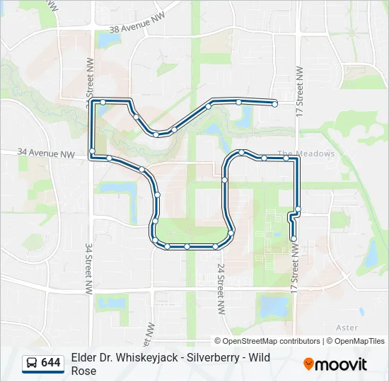 644 Bus Line Map
