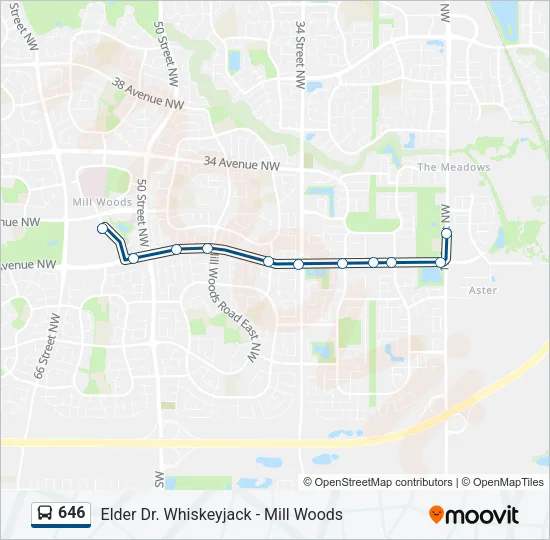 646 Bus Line Map