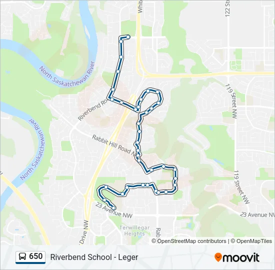 650 Bus Line Map