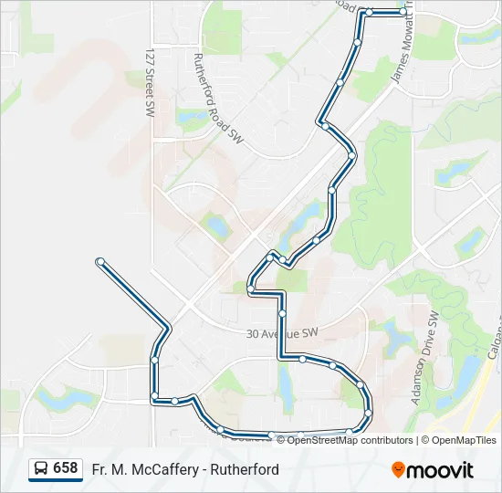 658 Bus Line Map