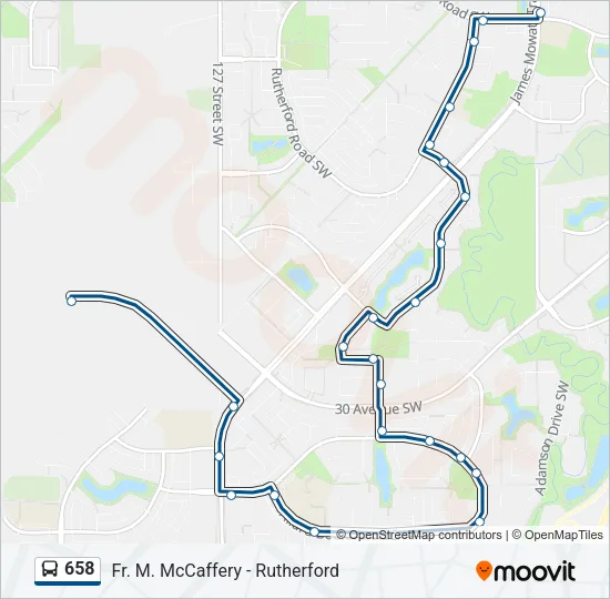 658 Bus Line Map