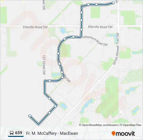 659 Bus Line Map