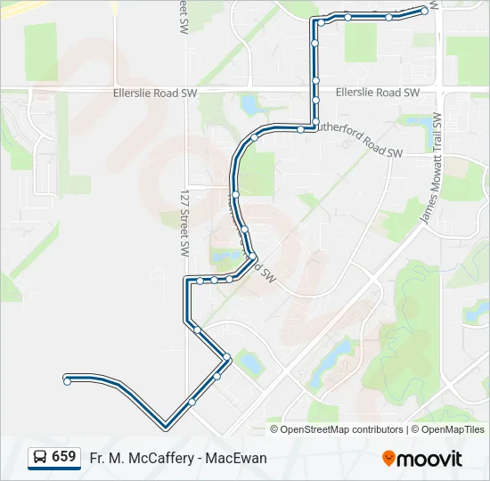 659 Bus Line Map