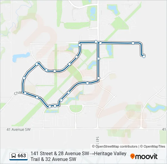 663 Bus Line Map