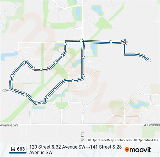 663 Bus Line Map