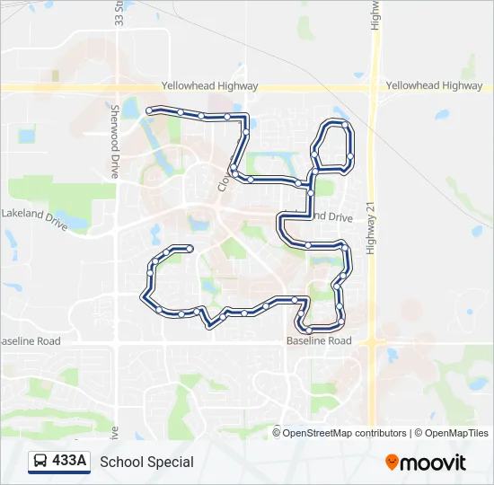 433A Bus Line Map
