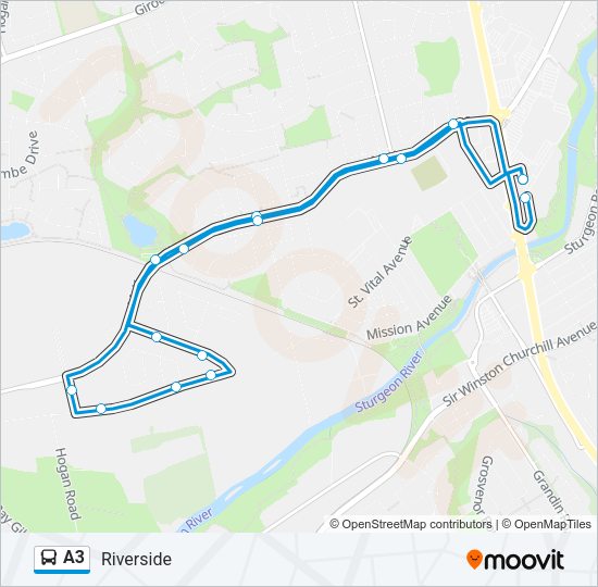 A3 Bus Line Map