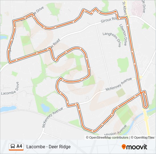 A4 Bus Line Map