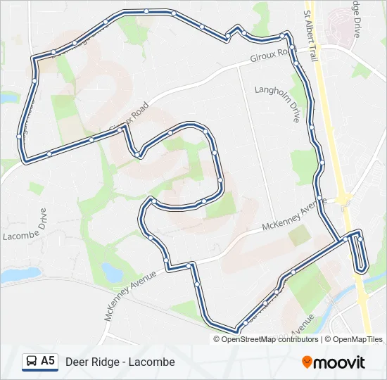 A5 Bus Line Map