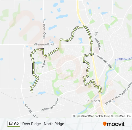 A6 Bus Line Map