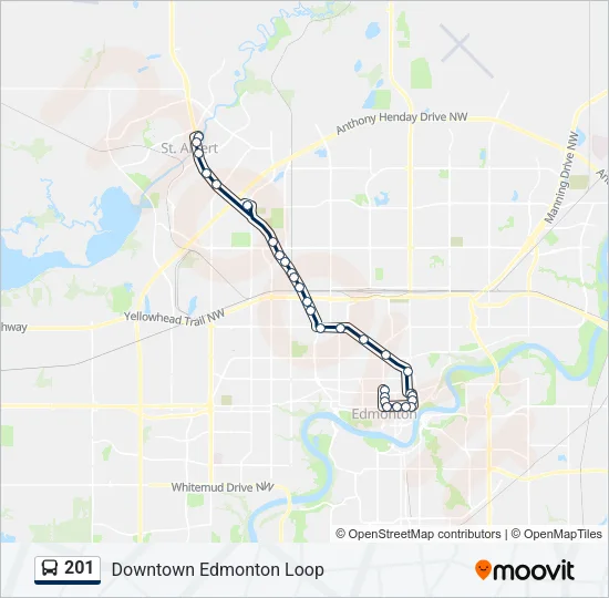 201 Bus Line Map