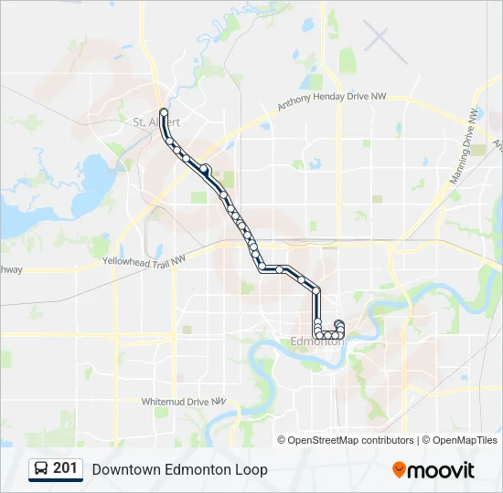 201 Bus Line Map