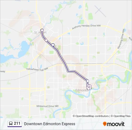 211 Bus Line Map