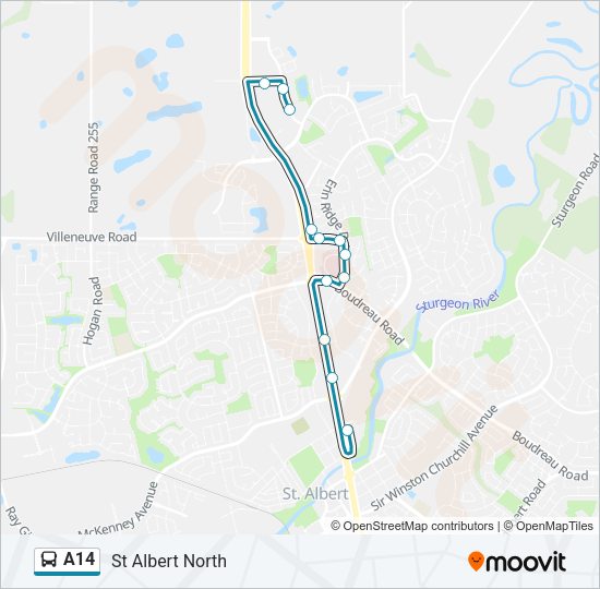 A14 Bus Line Map