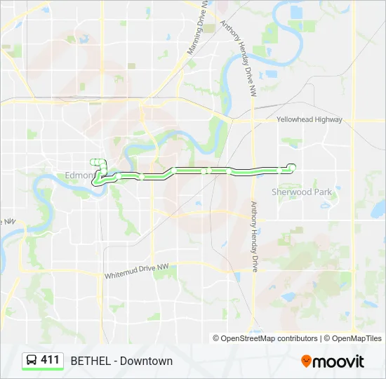 411 Bus Line Map