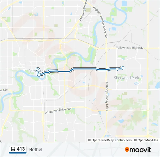 413 Bus Line Map