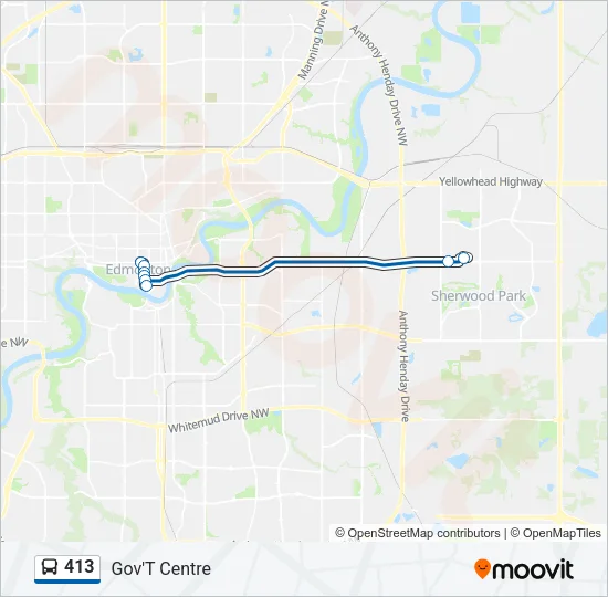 413 Bus Line Map