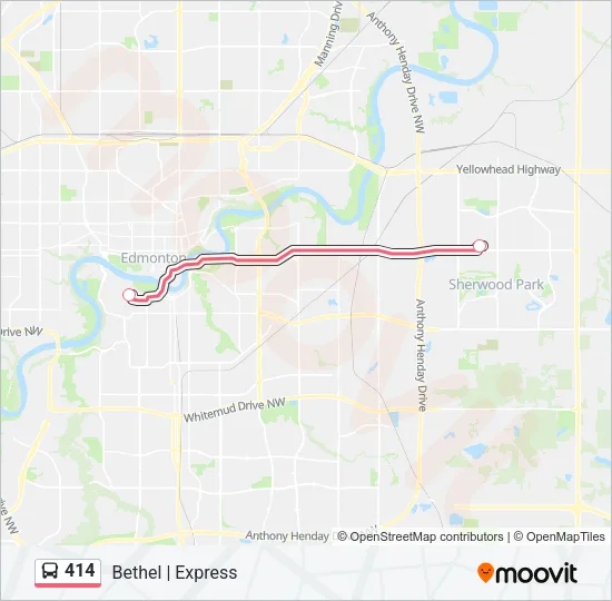 414 Bus Line Map
