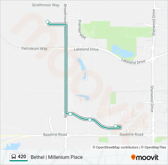 420 Bus Line Map