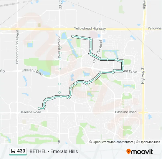 430 Bus Line Map