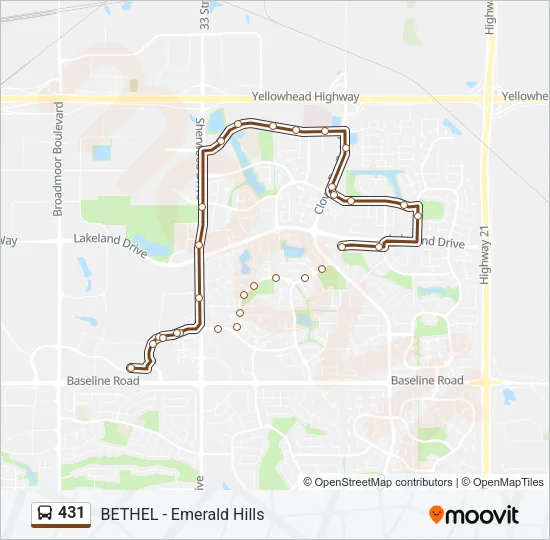 431 Bus Line Map