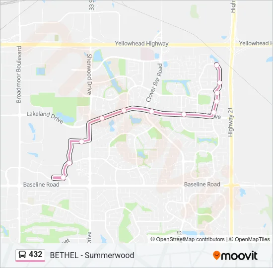 432 Bus Line Map