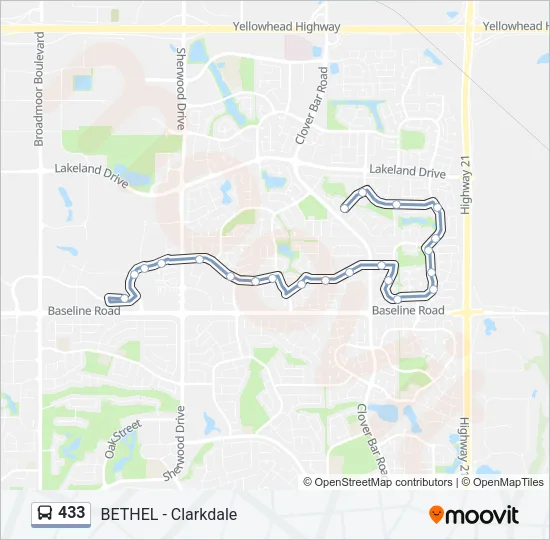 433 Bus Line Map