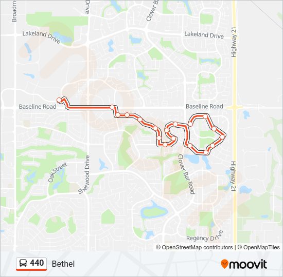 440 bus Line Map