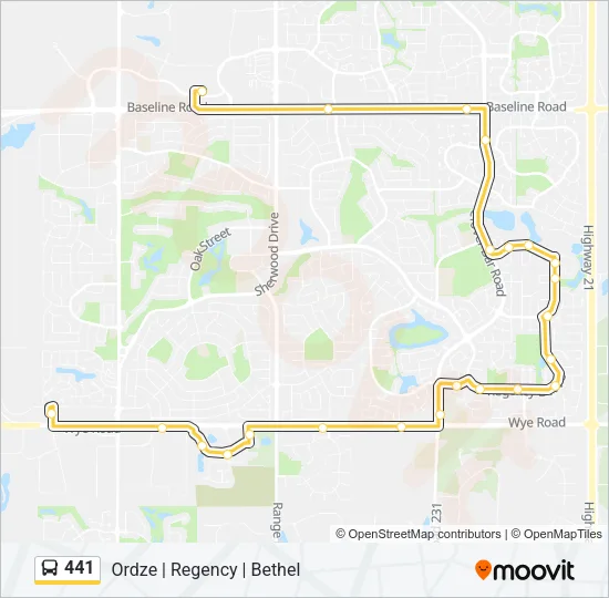 441 Bus Line Map
