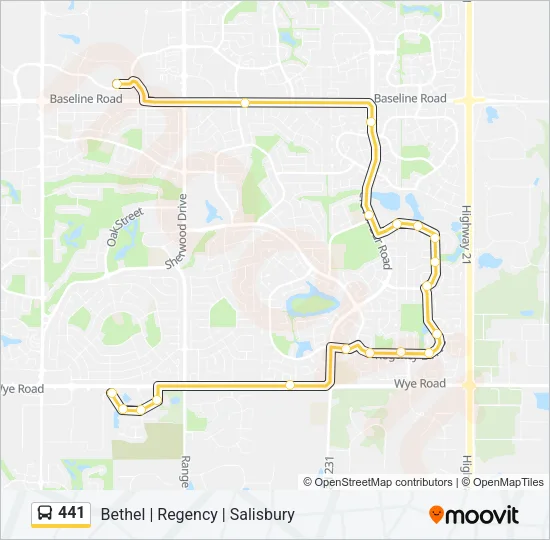 441 Bus Line Map