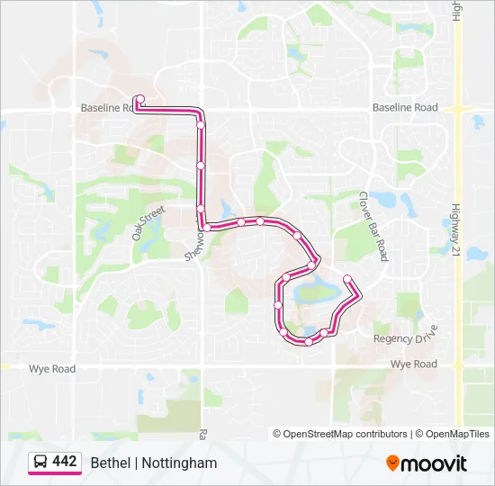 442 Bus Line Map