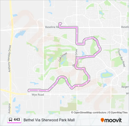 443 Bus Line Map