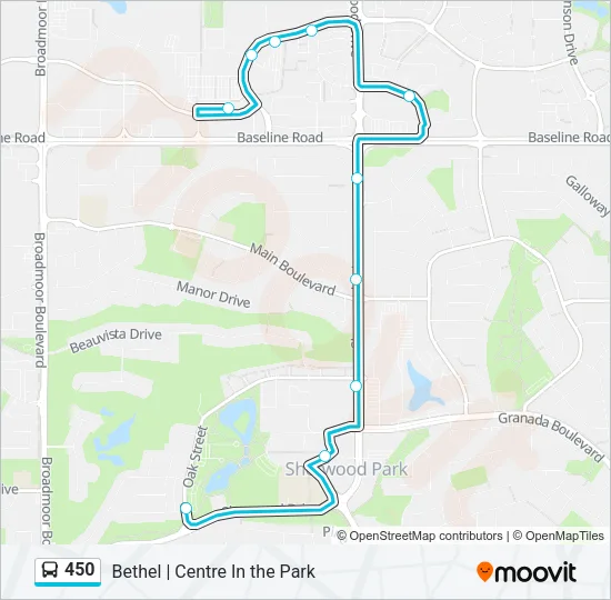 450 Bus Line Map