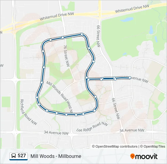 527 Bus Line Map