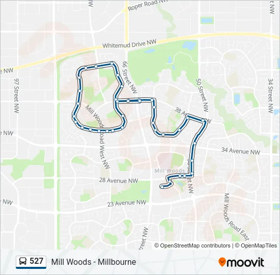 527 Bus Line Map