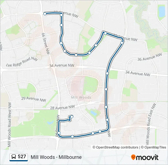 527 Bus Line Map