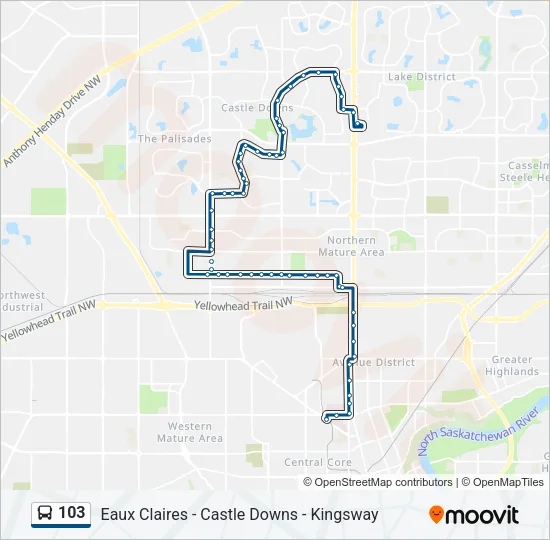 103 Bus Line Map