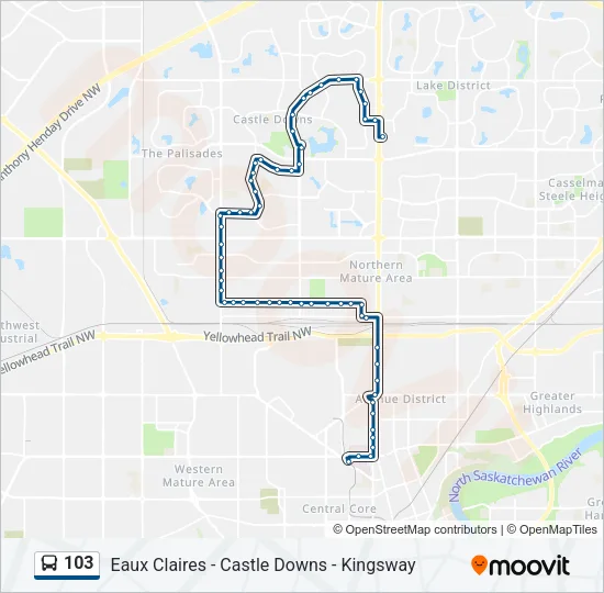 103 Bus Line Map